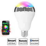 Έξυπνη λάμπα LED E27 με ηχείο και σύνδεση bluetooth που αλλάζει χρώματα και παίζει μουσική (με App για Android & iOS !)