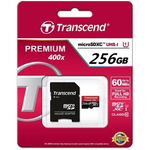 Transcend microSD κάρτα μνήμης 256GB Class 10 με SD adapter