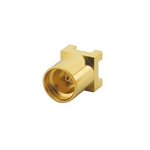MMCX Straight PCB Mount, Jack, Gold, 50Ω