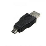 Προσαρμογέας Μετατροπέας USB 2.0 Type A Male to Mini USB B 5 Pin Male (Μαύρο) (OEM)