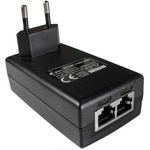 12V - 2.5A Power Supply + PoE Injector LEDs - Wallplug