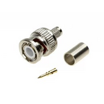BNC αρσενικό crimp connector για καλώδιο LMR240