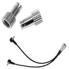 FME male to 2 x CRC9 male Jumper RG174 cable, 250mm