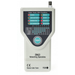 (E-Sun EM423) Cable tester RJ-45, RJ-11, BNC, USB w/external terminator