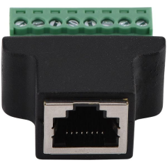 RJ45 Female To 8 Pin Removable Terminal Screw adapter