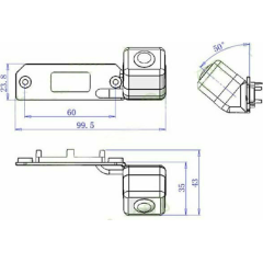 VW-Skoda κάμερα παρκαρίσματος (RC-3848)