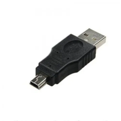 Προσαρμογέας Μετατροπέας USB 2.0 Type A Male to Mini USB B 5 Pin Male (Μαύρο) (OEM)