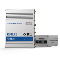 Teltonika RUTX12 Industrial Grade 2x 4G LTE (Cat6-εως 600Mbps) Dual SIM Router