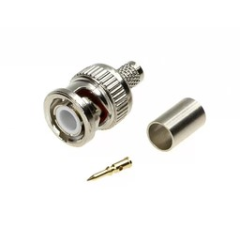 BNC αρσενικό crimp connector για καλώδιο LMR240