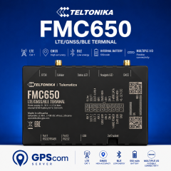 FMC650 4G professional GPS tracker με SIM κάρτα + 1 ΜΗΝΑ ΔΩΡΟ συνδρομή στο PREMIUM GPScom Server