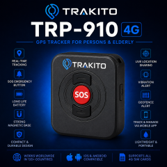 TRAKITO™ TRP-910 GPS/LBS/WiFi/SOS tracker με ενσωματωμένη SIM κάρτα