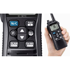 ICOM IC-M73EURO Plus Marine VHF φορητός πομποδέκτης με Active Noise Cancelling & Voice recording