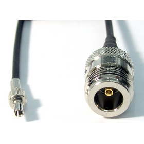 N type female to CRC9 male Jumper RG174 cable, 200mm