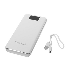 Power bank 5V/30000mAh με 3 θύρες USB και LCD οθόνη - Λευκό