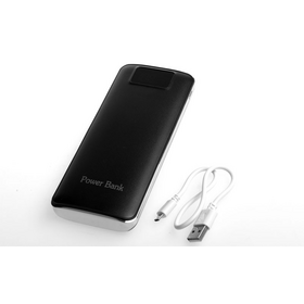 Power bank 5V/20000mAh με 2 θύρες USB, φακό και LCD οθόνη - Μαύρο