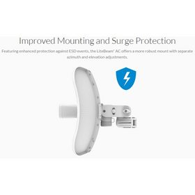 Ubiquiti LiteBeam LBE-5AC-Gen2, 23dBi, 560MHz, 64MB, 25dBm, 1xGigabit, 450+Mbps, 30+ km