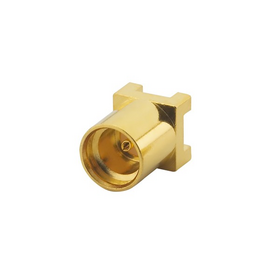 MMCX Straight PCB Mount, Jack, Gold, 50Ω