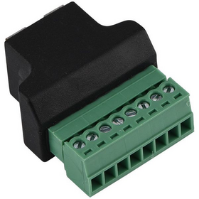 RJ45 Female To 8 Pin Removable Terminal Screw adapter