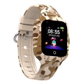 Wonlex KT22s Android 4G παιδικό smartwatch με κάμερα - βιντεοκλήση- GPS - σύνδεση σε WiFi -Brown camo