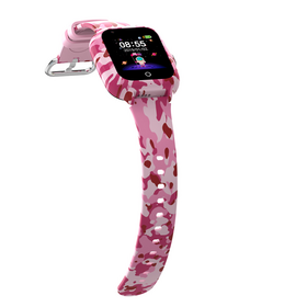 Wonlex KT22s Android 4G παιδικό smartwatch με κάμερα - βιντεοκλήση- GPS - σύνδεση σε WiFi -Pink camo