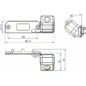 VW-Skoda κάμερα παρκαρίσματος (RC-3848)