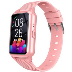S10 smartwatch 4G με πλήκτρο sos- GPS- μέτρηση θερμοκρασίας, καρδιακού παλμού και πίεσης, ροζ χρώμα