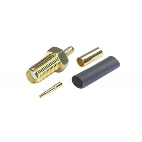 SMA female connector, crimp type, RG174