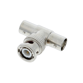 BNC Splitter, BNC Male to Dual Female Coax Adapter Connector