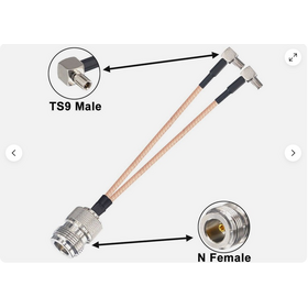 Pigtail N-(F)- 2 x TS9/CRC9