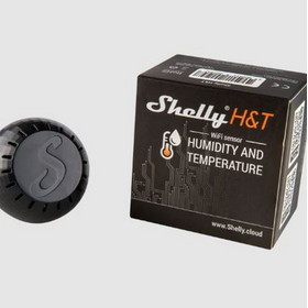 Shelly H&T Αισθητήρας Θερμοκρασίας & Υγρασίας Smart Wi-Fi (μαύρο χρώμα)
