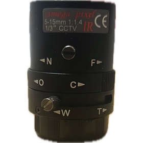 CCTV LENS MegaPixel,IR,Aspheric,Multi-point Zoom,5-15mm,Manual  Iris, F1.4,CS Mount, 1/3"